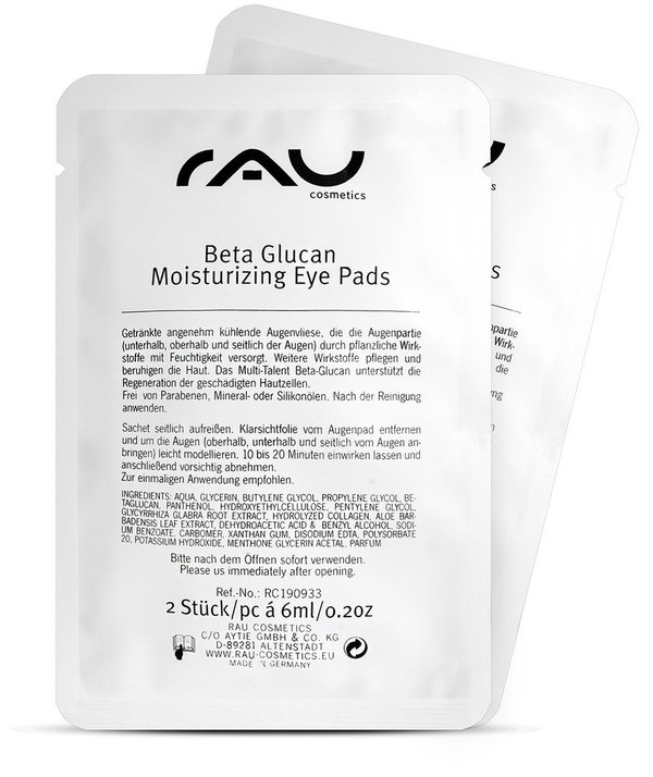 Rau Beta Glucan Moisturizing Eye Pads (8 pairs)