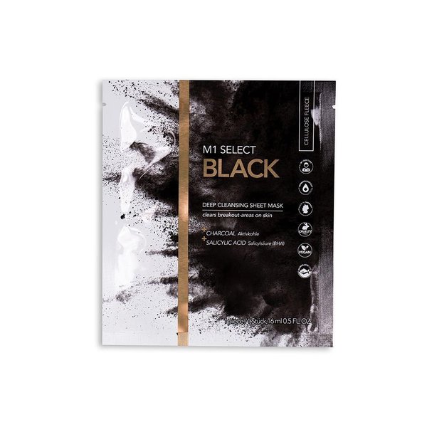 Black Sheet Mask Anti-Pickel Maske 10St